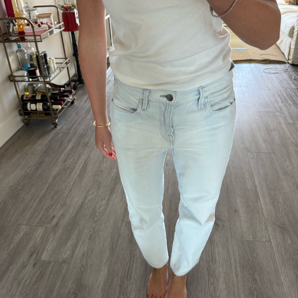 Frame Le Hollywood Crop pale blue jeans